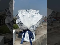 Kertas bungkus seni bunga retro, karangan bunga segar, kertas bungkus tahan air populer, bunga