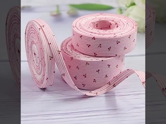 Ribbon bergaris ceri, strip kain yang dipencet, sabuk tenun, dasi, tali hewan peliharaan, kerah, kemasan hadiah,