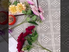 5 bunga sutra buatan peony dan chrysanthemum, bunga buatan peony, karangan bunga tangan, wed