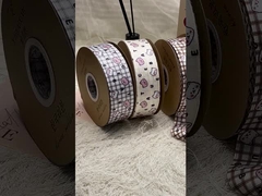 4.0cm Cute Cartoon Anime Printed Ribbon Gift Box Packaging Bow DIY Kue Anak-anak Ribbon dekoratif