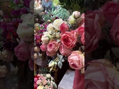 Simulasi mawar meja makan bunga palsu, dekorasi meja kopi buket, perasaan high-end, hangus