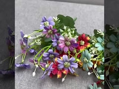 Simulasi 15 head coating happy chrysanthemum small handle bundle silk flower rumah hotel wedding pho