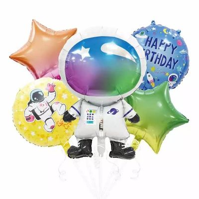 Harga yang bagus Tema Luar Angkasa Roket Astronot Spaceman Balon Foil Set Globos Untuk Dekorasi on line