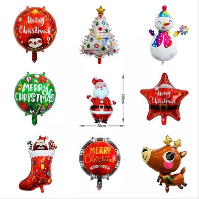 Beli Grosir Merry Christmas Foil Balloon Bentuk Pohon Natal Snowman Star Decoration pembuatan online