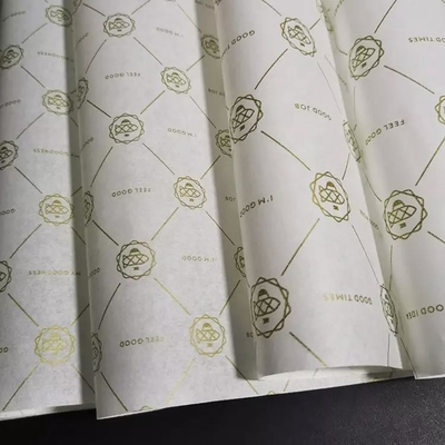 Harga yang bagus Logo Emas Bebas Asam Kertas Seni Mewah Kartu Ucapan Offset Kraft Tissue Packaging Paper on line