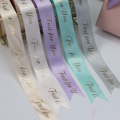 Harga yang bagus Mencetak Karangan Bunga Poliester Grosgrain Pita Kue Buatan Tangan DIY Pita Satin on line