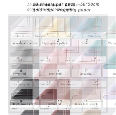 Beli Kertas bungkus bunga mawar setengah transparan gaya Korea 58*58cm 20 lembar per bungkus pembuatan online