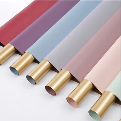 Beli 64X34X0.36 cm Handfeel Plastik Dua Sisi Bungkus Bunga Dengan Emas pembuatan online