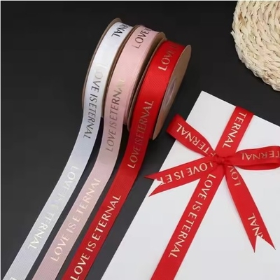 Beli Polyester Letter Classic Eternal Love Thread Ribbon Roll untuk Bungkus Bunga dan Hadiah online manufacture