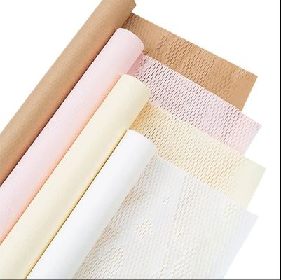 Beli 18 Warna Kraft Paper Wrap Roll untuk Bunga Paket Aksesoris Hadiah Pindah Pengiriman Kemasan Honeycomb pembuatan online