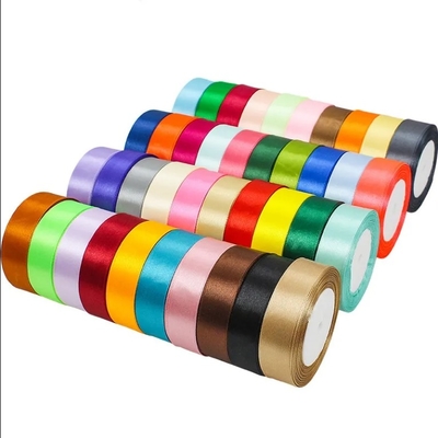 Harga yang bagus Polyester Satin Ribbon Roll dalam Warna Padat untuk Pembungkus Hadiah Berkelanjutan on line
