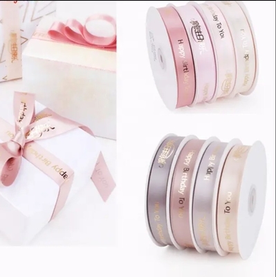 Beli Custom Logo Cetak Satin Gift Wrap Ribbon dengan Dekorasi Polyester online manufacture