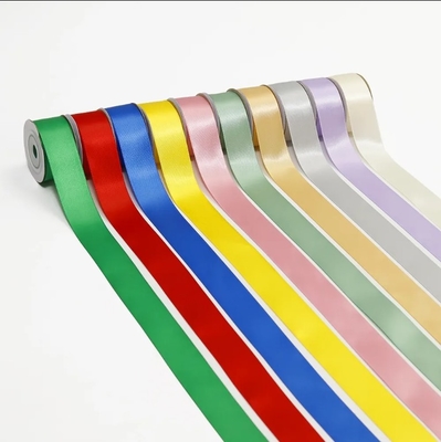 Harga yang bagus Polyester Satin Gift Wrap Ribbon 196 Warna untuk Single dan Double Face on line