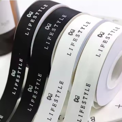 Beli Tape Tape Custom Printed Polyester Grosgrain Ribbon Cotton Herringbone Roll dalam Banyak Warna online manufacture