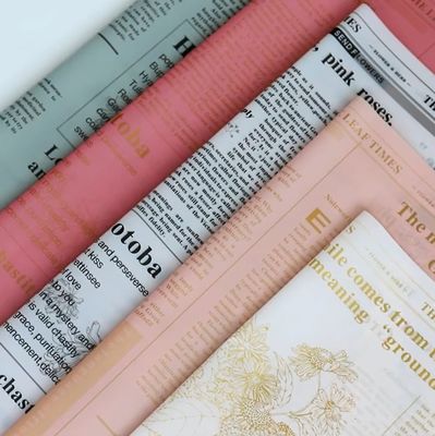 Harga yang bagus Kertas bungkus bunga yang dipersonalisasi dengan cetak surat bunga fashion on line