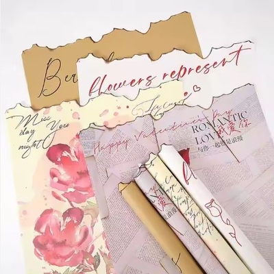 Beli Waterproof Florist Bungkus Bunga Bungkus Kertas Cinta Surat Cetak Bunga Bungkus Kertas online manufacture