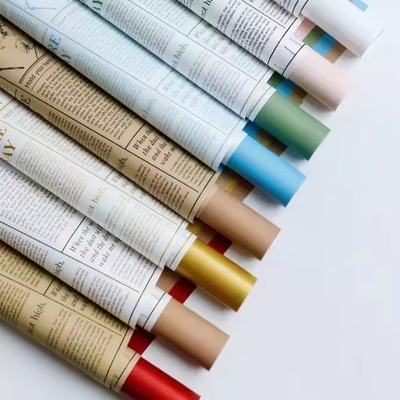 Beli Waterproof Double Color Mixed Pulp Flower Wrapping Paper untuk Buket Mewah 58*58cm online manufacture