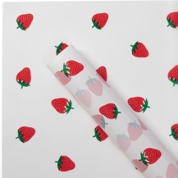 Beli Berkibar Strawberry Matte Waterproof Bunga Bungkus Kertas Bungkus Bunga Translucent Bunga Kertas Bahan Grosir online manufacture