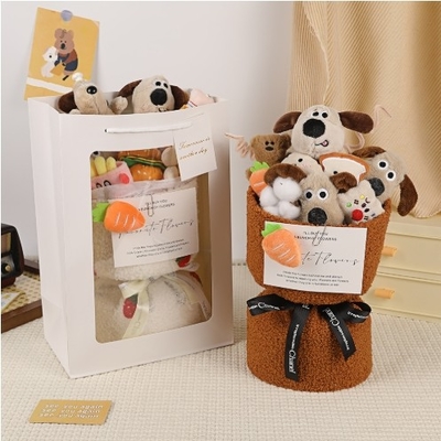 Beli Boneka anjing tunggal boneka karangan bunga untuk pacar sahabat anak-anak hadiah hari siswa 520 upacara dewasa online manufacture