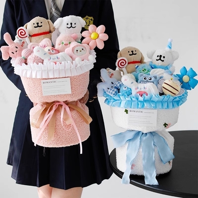 Beli Boneka anak anjing yang lucu buket hadiah ulang tahun untuk gadis-gadis untuk mengirim ke pacar boneka terbaik mereka kreatif Hari Valentine online manufacture
