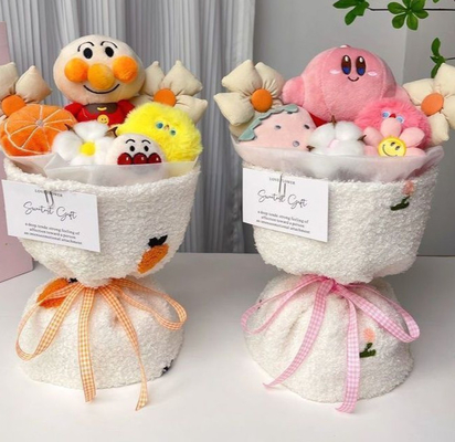 Harga yang bagus Berbagai Boneka Mewah Mainan Pelangi Bunga Hadiah Buket Dalam Warna Menangkap Mata on line