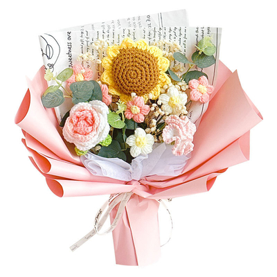 Harga yang bagus Buket Bunga Matahari dan Mawar Kerajinan Tangan Sempurna untuk Hadiah Hari Ibu atau Hari Valentine on line