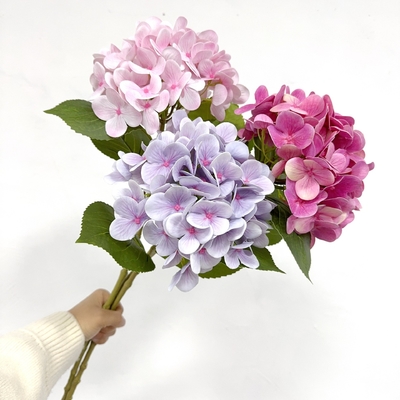 Harga yang bagus Hortensia Bunga buatan Buket Dekorasi pernikahan yang indah Varietas Hortensia Berbagai warna on line