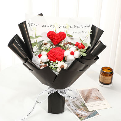 Harga yang bagus Transfrontier buatan tangan wol rajutan tenun mawar imortal bunga simulasi karangan bunga 38 Dewi Hari Wanita Hari Ibu on line