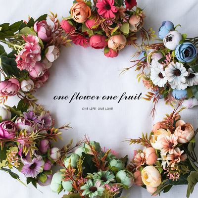 Beli Bunga buatan, bunga palsu, tunas teh berlian, mawar teh plastik, bunga buatan, bunga dekoratif, alat foto pembuatan online