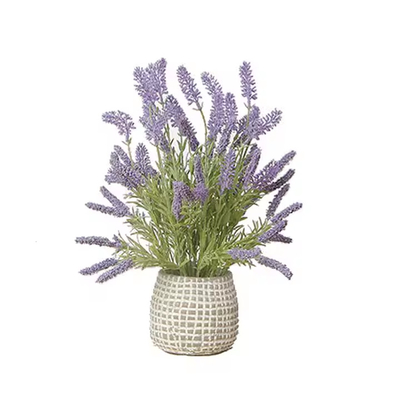 Harga yang bagus 42cm Pabrik Jual Langsung Tanaman Bonsai Lavender untuk Dekorasi Dalam Ruang Hadiah Rumah Warming Bunga buatan on line