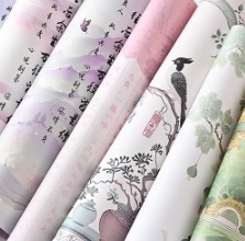 Beli Hari Valentine Gaya Kuno Lukisan Minyak Lotus Underglaze Kecantikan Bunga Kemasan Kertas online manufacture