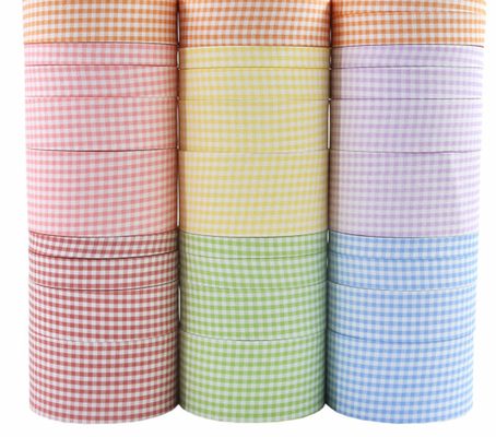 Beli Pita kain yang dipencet kisi, pita kain tenun kisi kecil, dasi DIY buatan tangan, aksesori rambut, dasi dasi, pakaian, pita kain kapas online manufacture