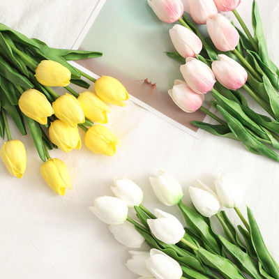 Beli Bunga simulasi tulip, bunga buatan gaya Nordik, ornamen bunga sutra mini, seni bunga, pengaturan bunga segar dan sederhana, perayaan pernikahan Instagram pembuatan online