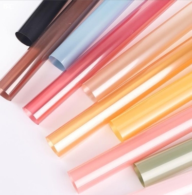 Beli Kertas kemasan selophane berwarna OPP jelly film, kertas bungkus bunga, bahan kemasan buket, bahan toko bunga tahan air online manufacture