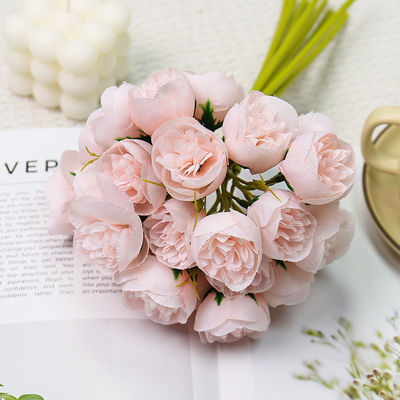 Beli 27 bunga teratai buatan, buket rumah pernikahan, dekorasi rumah yang segar dan sederhana alat foto. pembuatan online