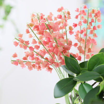 Beli Simulasi bunga karet lembut pedesaan lonceng kecil gantung, lili lembah karangan bunga kecil, bunga palsu, bunga angin, foto pernikahan prop pembuatan online