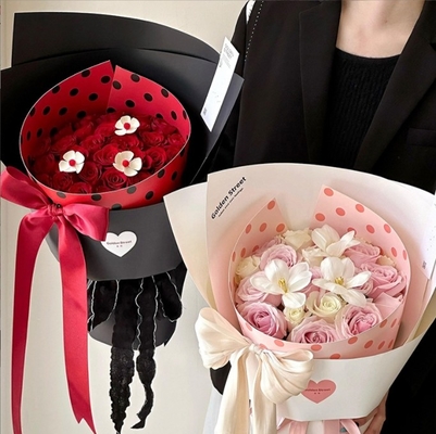 Beli Hari Ibu Bunga Buket Kertas Populer Waltz Polka Dot One-Piece Shape Sheet untuk Arrangement Bunga online manufacture