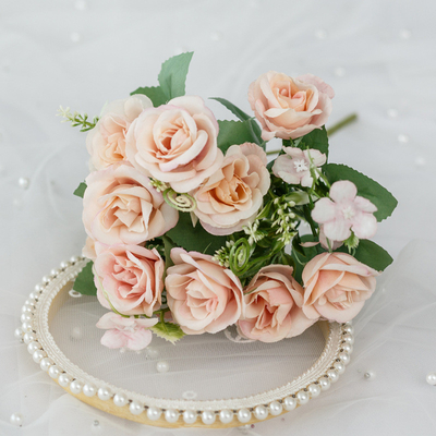Beli 10 Nordic Spring Roses Simulasi Bunga Buket Bunga Plastik Palsu Dekorasi Rumah Pernikahan Pengaturan Bunga Bunga Sutra online manufacture
