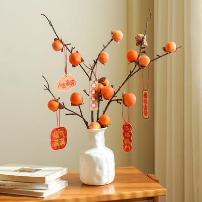 Harga yang bagus Simulasi Ukuran Disesuaikan 8 Persimmons Kecil Imitasi Persimmons Nyata dan Palsu Bunga Berbagai Untuk Dekorasi Rumah Pernikahan on line