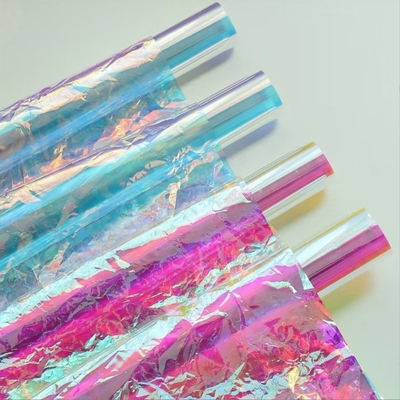 Beli Florist Wrapping Laser Transparent Rainbow Inner Lining Paper for Iridescent Film Bouquet Pengemasan Waktu Pengiriman 30-45 hari online manufacture