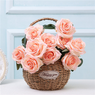 Beli 10 Buket bunga mawar bergaya Prancis, bunga dekorasi pernikahan, dekorasi rumah, buket bunga mawar bergaya Prancis online manufacture