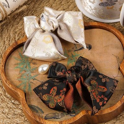 Beli Gaya Pita Satin Bordir Bunga Kupu-Kupu Satu Sisi Tepi Pita Buatan Tangan Jepit Rambut Aksesori Ikatan Bunga pembuatan online