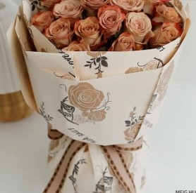 Harga yang bagus Dreamy Rose Waterproof Flower Flower Packaging Paper on line