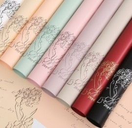 Harga yang bagus Kertas kemasan bunga romantis Prancis yang tahan air on line