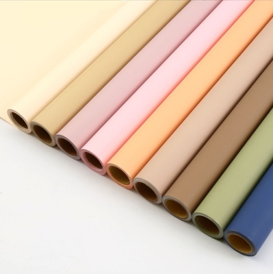 Beli Gulung kabut pagi gaya Korea, kertas berwarna padat, film matte dengan sentuhan kulit, kertas bungkus bunga tahan air, kertas bungkus seni bunga grosir online manufacture