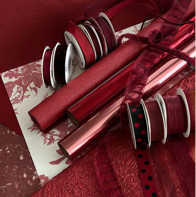 Beli Musim gugur dan musim dingin Retro Ankora Red Series Bunga Bungkus Kertas Bunga Buket Tali Toko Bunga DIY Bahan buatan tangan pembuatan online