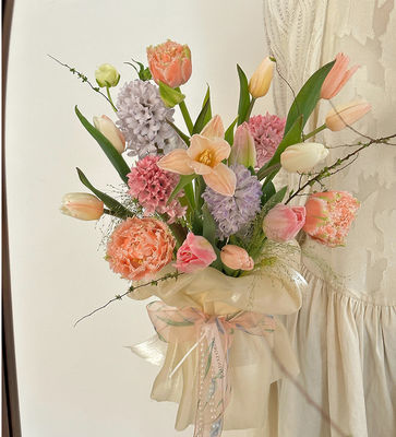 Beli Festival Dewi Pink Purple Green Series Ribbon for Flower Bouquet Binding Baking DIY Gift Materials Multi material 25m pembuatan online