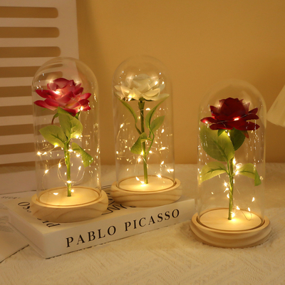 Beli Imitasi mawar, bunga abadi, tutup kaca, Hari Ibu, Hari Valentine, dekorasi hadiah Natal dan produsen hiasan grosir online manufacture