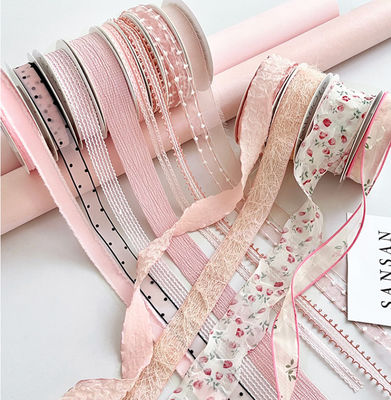 Beli Rizhao Honey Series Ribbon Flower Bouquet Dekorasi Float Handmade Floral DIY Gift Packaging Straps Polyester Material Color Fastness pembuatan online