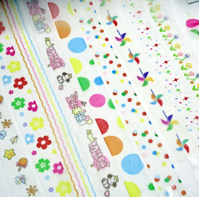 Beli Hari Anak Internasional Kartun Mesh Ribbon Transfer Panas Salju Ribbon Hadiah Tangan Ribbon Ribbon Tas Hadiah buatan tangan pembuatan online